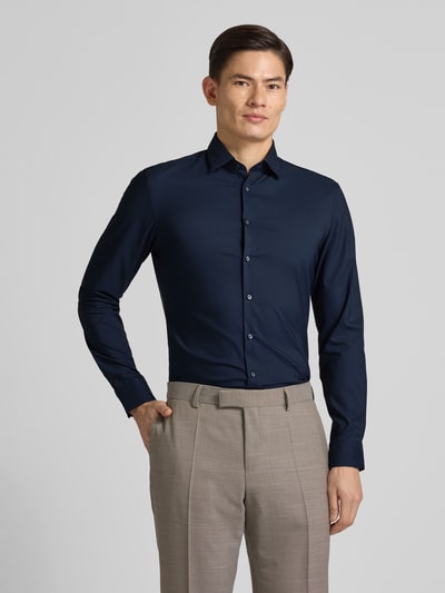 Jake*s Slim Fit Business-Hemd mit Kentkragen Marine 4