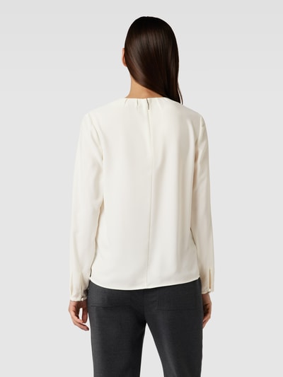 Calvin Klein Womenswear Blouse met V-hals, model 'METAL BAR' Offwhite - 5