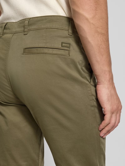 BOSS Orange Regular Fit Chino aus Baumwoll-Mix Oliv 3