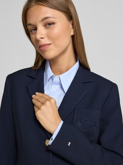 Tommy Hilfiger Żakiet o kroju shaped fit z dodatkiem wiskozy model ‘PUNTO’ Granatowy 3