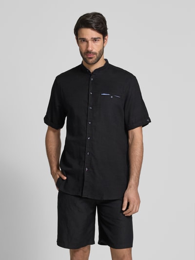 Christian Berg Men Vrijetijdsoverhemd met knoopsluiting Zwart - 4