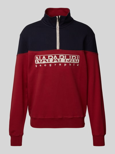 Napapijri Sweatshirt met opstaande kraag, model 'SATURNIA' Marineblauw - 2