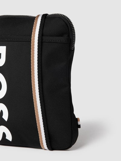 BOSS Torba na ramię z nadrukiem z logo model ‘Catch_Phone pouch’ Czarny 3