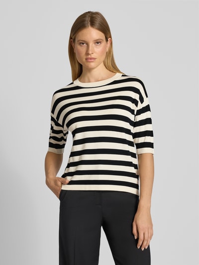 B.Young Gebreide pullover met ribboorden, model 'morla' Zwart - 4