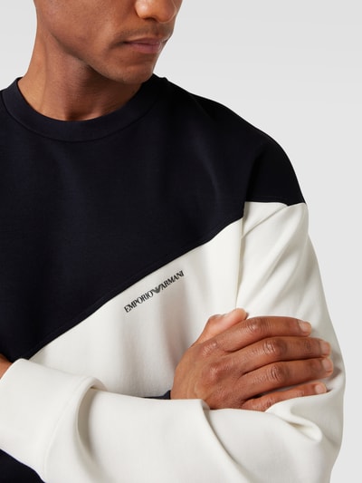 Emporio Armani Sweatshirt im Colour-Blocking-Design Marine 3