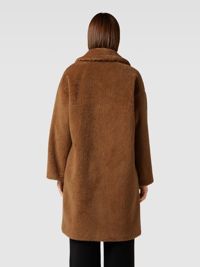 Weekend Max Mara Lange jas met extra brede schouders, model 'VEBER' Camel - 5