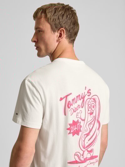 Tommy Jeans Regular fit T-shirt van puur katoen Offwhite - 3