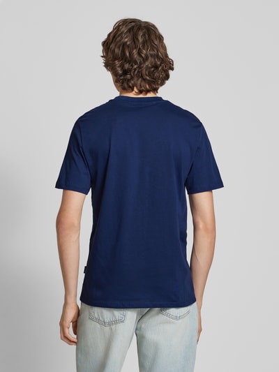Blend T-Shirt mit geripptem Rundhalsausschnitt Modell 'JENS' Marine 5