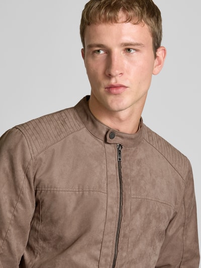 Only & Sons Regular fit jack in leerlook, model 'MIKE' Lichtbruin - 3