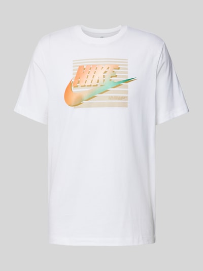 Nike T-shirt z nadrukiem z logo Złamany biały 2