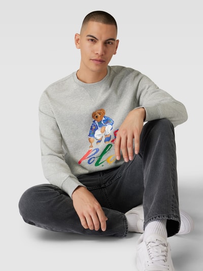 Polo Ralph Lauren Sweatshirt mit Motiv-Print Hellgrau 3