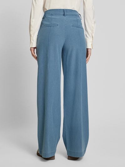 ICHI Wide Leg Jeans mit Ziernähten Modell 'KATE' Blau 5