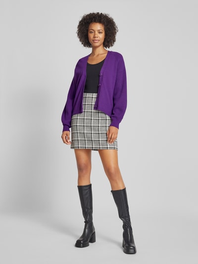 ICHI Gebreide cardigan met structuurmotief, model 'BOSTON' Violet - 1