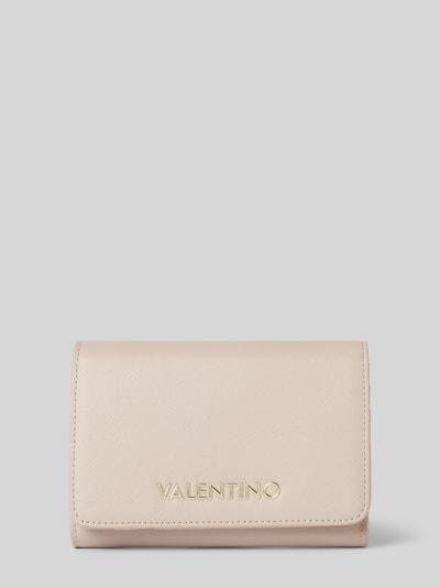 VALENTINO BAGS Portemonnee met labelapplicatie, model 'ZERO' Camel - 1