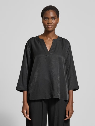 FREE/QUENT Blusenshirt mit V-Ausschnitt Modell 'HILDA' Black 4