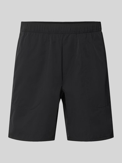 Produktfoto, schwarze Relaxed Fit Sportshorts mit elastischem Bund von BOSS, glatte Oberfläche, Herren Sportshorts von BOSS Green