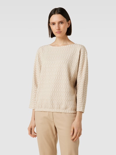 OPUS Sweatshirt met boothals, model 'Gellig' Beige gemêleerd - 4