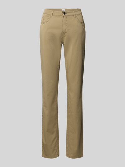 Productfoto, Hose mit Eingrifftaschen Modell 'Mary' van Brax, regular fit, katoenmix met lyocell, kleur beige, zichtbare textuur