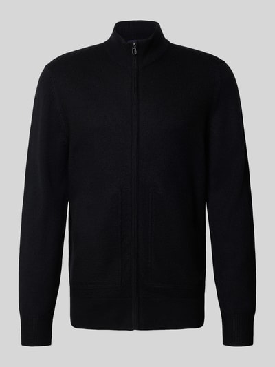 JOOP! Collection Gebreid jack met labeldetail, model 'Widor' Zwart - 2