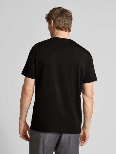 ARMANI EXCHANGE T-shirt o kroju regular fit z czystej bawełny z nadrukiem z logo Czarny 5