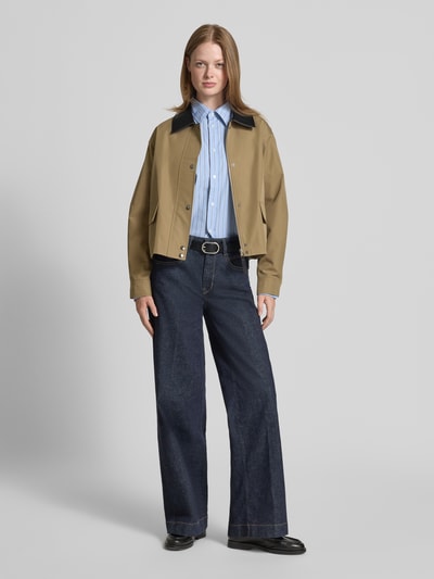 Oui Jacke mit Umlegekragen Khaki 1