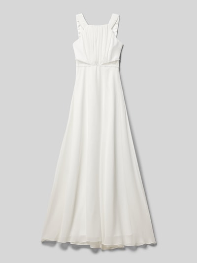 G.O.L. Abendkleid mit Zierperlenbesatz Offwhite 1