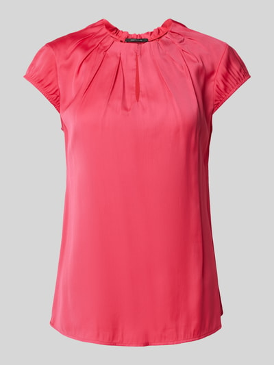 comma Bluse mit Schlüsselloch-Ausschnitt Pink 2