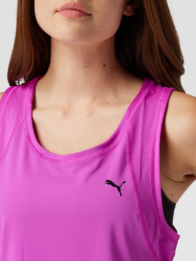 PUMA PERFORMANCE Top z nadrukiem z logo Mocnoróżowy 3