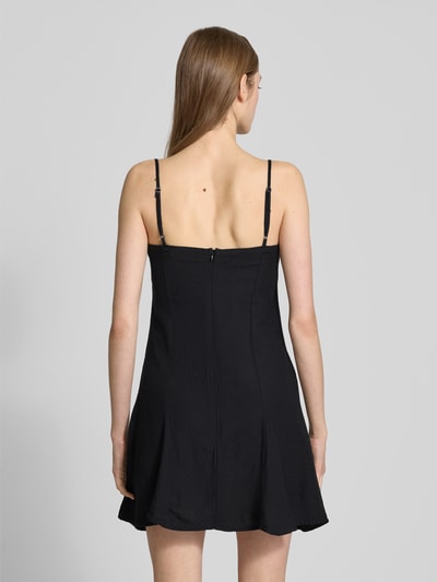 Review Minikleid mit Spaghettiträgern Black 5