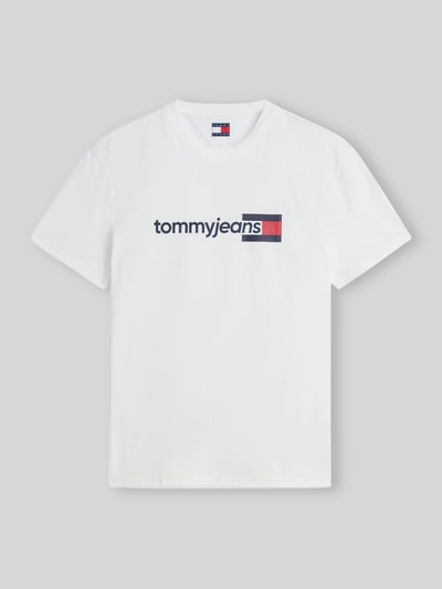 Tommy Jeans Regular Fit T-Shirt aus reiner Baumwolle Ecru 2