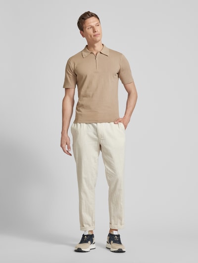 Tiger Of Sweden Poloshirt met ritssluiting, model 'Orbit' Beige - 1