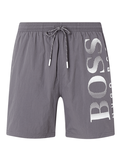 BOSS Badeshorts mit Logo-Print Modell 'Octopus' Anthrazit 1