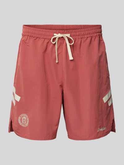 PROHIBITED Regular Fit Sweatshorts mit Label-Detail Rot 2