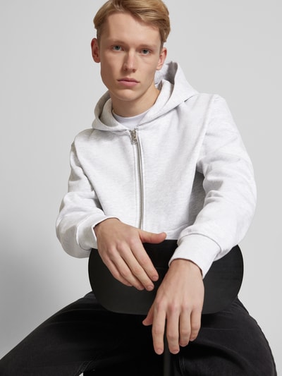 Jack & Jones Sweatjacke mit Viskose-Anteil und Label-Detail Modell 'URBAN' Hellgrau Melange 3