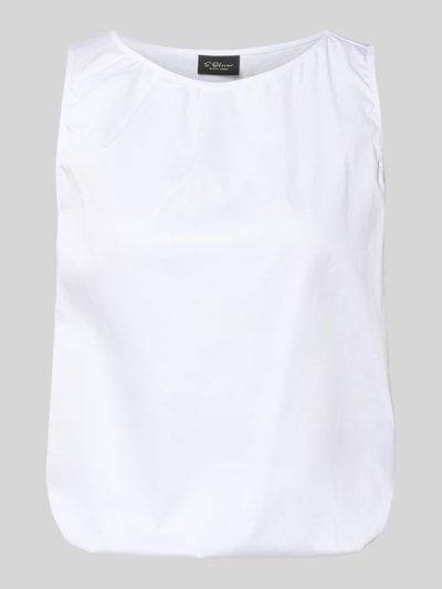 s.Oliver BLACK LABEL Relaxed Fit Blusentop aus Baumwoll-Mix  Weiss 2