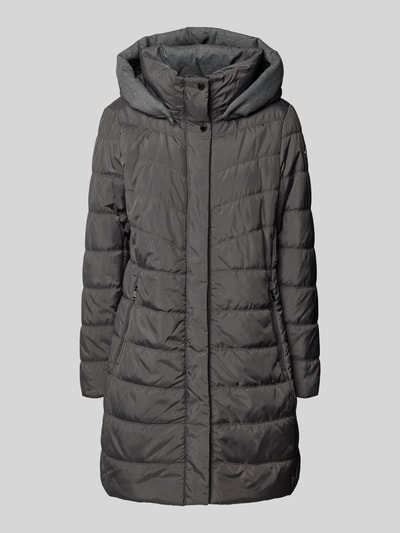 Fuchs Schmitt Płaszcz pikowany z kieszeniami zapinanymi na zamek błyskawiczny Antracytowy melanż 2