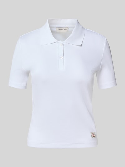 Calvin Klein Jeans Slim fit poloshirt met labeldetail Wit - 2