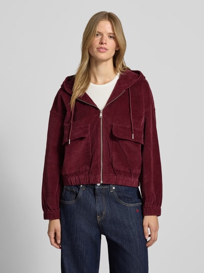 Only Bomberka o luźnym kroju z mieszanki bawełny model ‘KENZIE’ Ciemnoczerwony 4