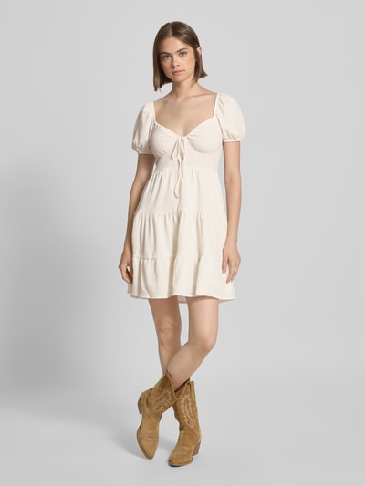 Review Minikleid im Stufen-Look Offwhite 1