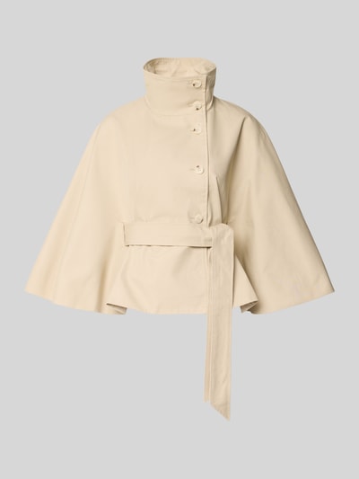 Produktfoto, Trenchjacke mit Stehkragen Modell 'Isa' von Gina Tricot aus Baumwoll-Mix, Taillierter Schnitt, Kimonoärmel, Bindegürtel, Knopfleiste