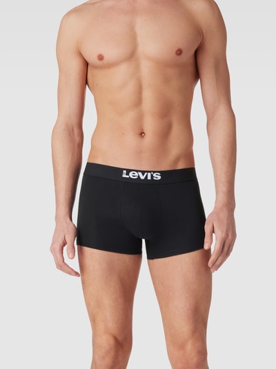 Levi's® Boxershort met elastische band met logo, model 'SOLID BASIC TRUNK' Zwart - 1