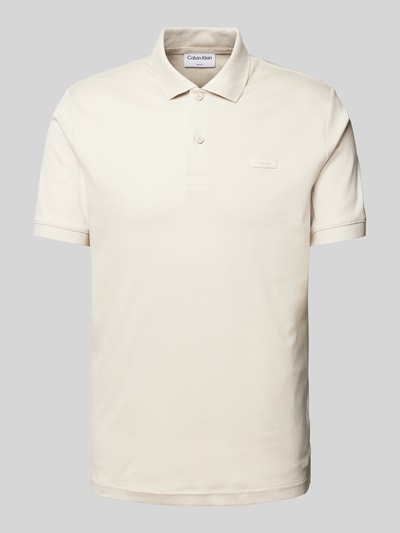 CK Calvin Klein Koszulka polo o kroju regular fit z listwą guzikową Beżowy 2