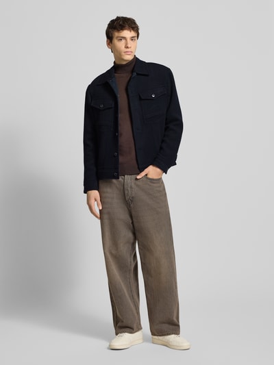 G-Star Raw Jas met kentkraag Donkerblauw - 1