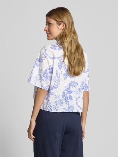 Christian Berg Woman Hemdbluse mit Knopfleiste Blau 5
