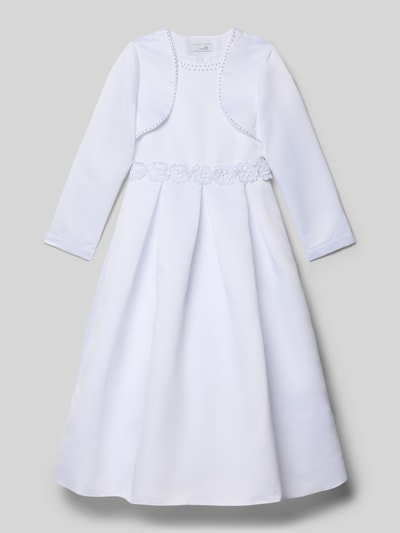 Happy Girls Kleid mit Perlen Weiss 1