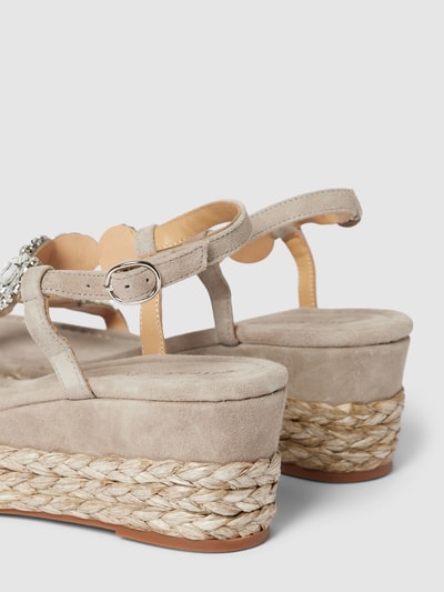 ALMA EN PENA Wedges met siersteentjes Taupe - 2