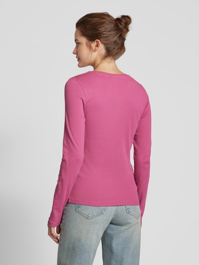 Marc O'Polo Denim Longsleeve mit Rundhalsausschnitt Fuchsia 5