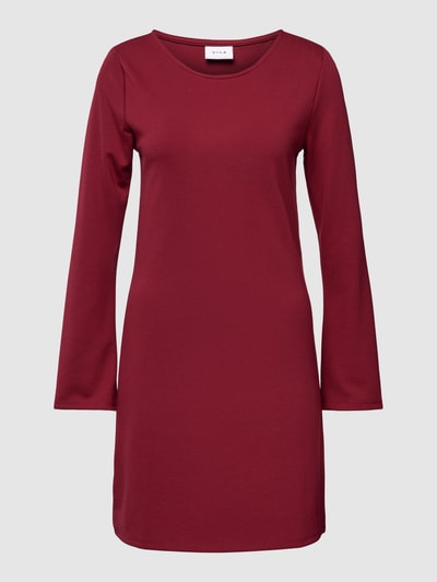 Vila Minikleid mit Rundhalsausschnitt Bordeaux 2