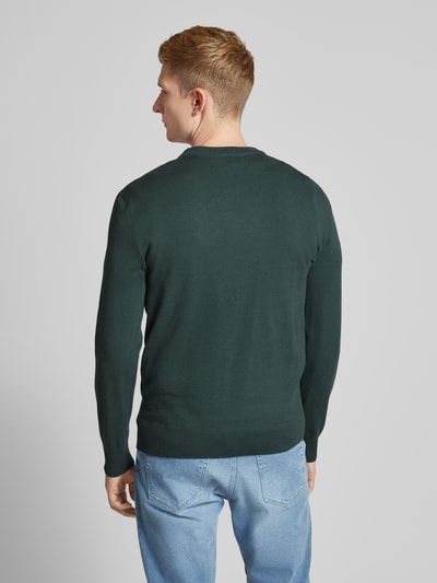 Tom Tailor Denim Gebreide pullover met ronde hals Flessengroen - 5