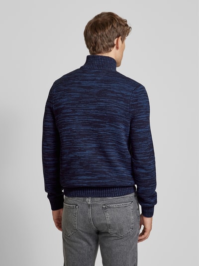 Lerros Gebreide pullover met ribboorden Donkerblauw - 5